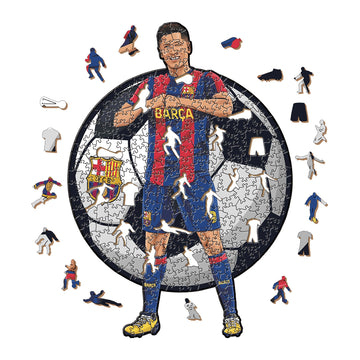 F.C. Barcelona 'Robert Lewandowski' 3D Wood Jigsaw Puzzle