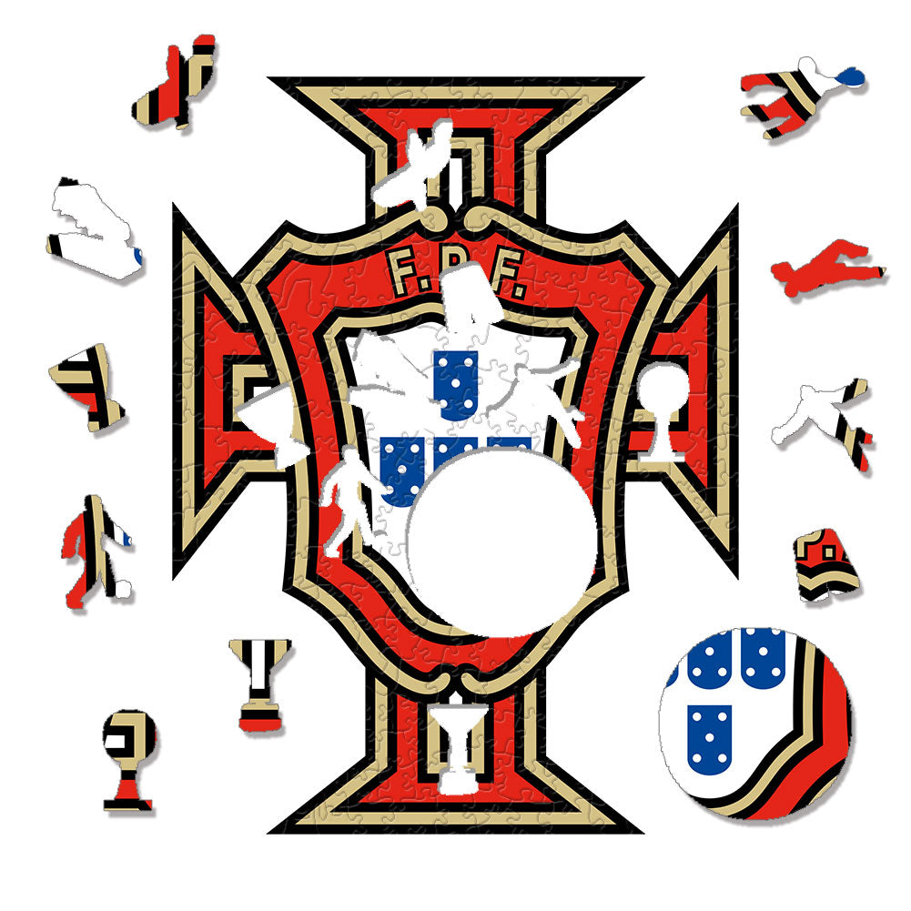 Portugal National Team 'A Selecao' Logo 3D Wood Jigsaw Puzzle