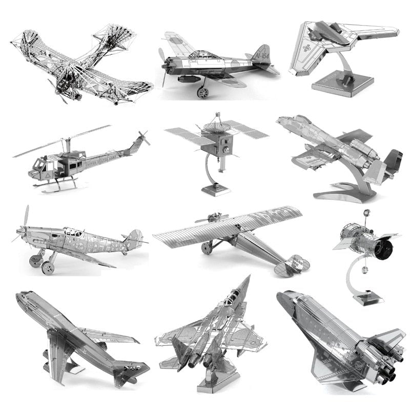 3D-Metal-Puzzle-aircraft-Lunar-Module-shuttle-F15-fighter-SR71-B17-model-KITS-Assemble-Jigsaw-Puzzle