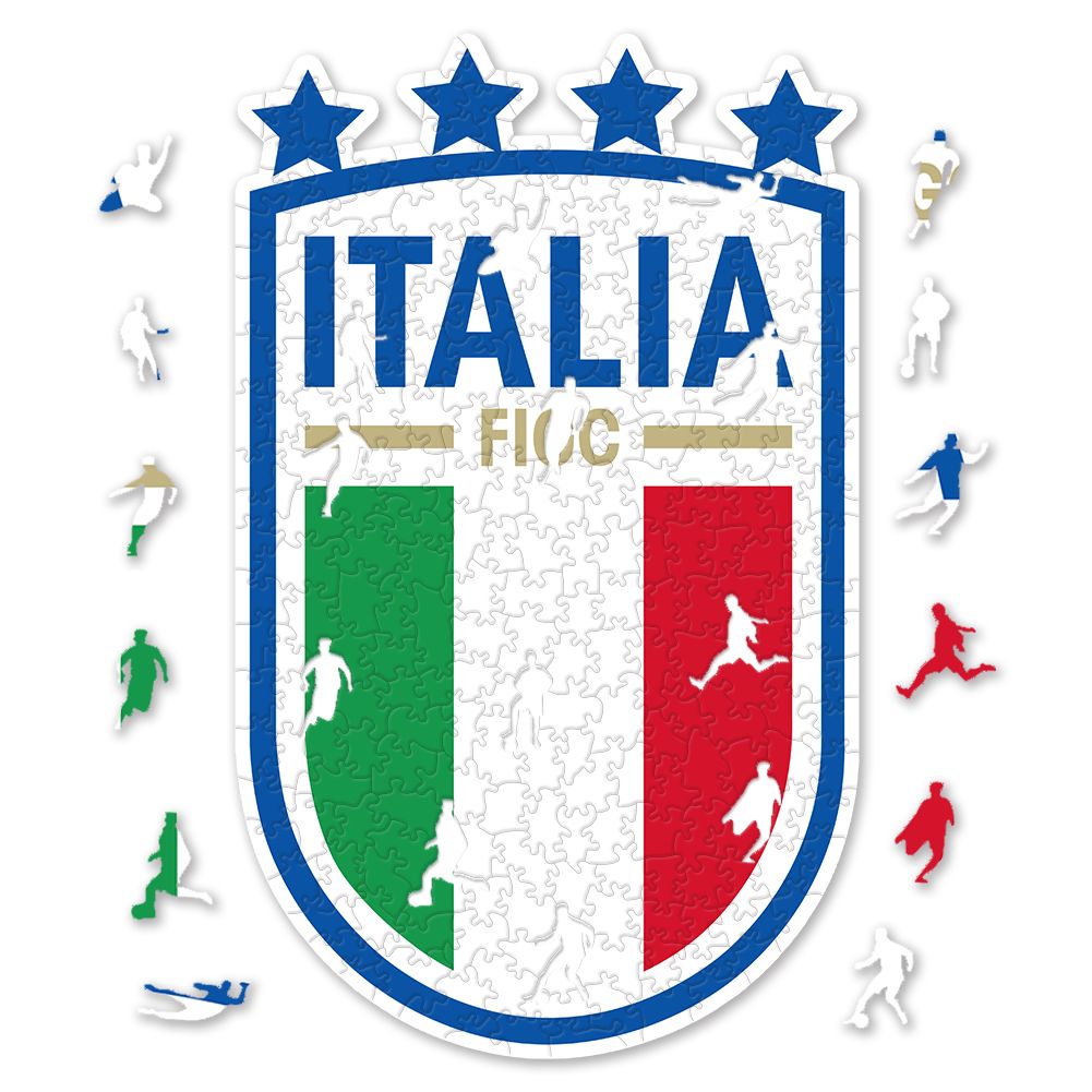 Italian National Team 'Azzurri' Logo 3D Wood Jigsaw Puzzle