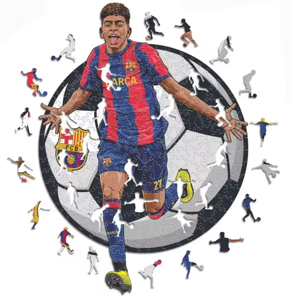 F.C. Barcelona 'Lamine Yamal' 3D Wood Jigsaw Puzzle