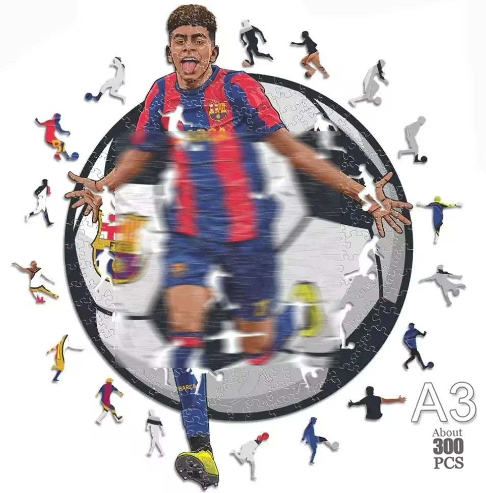 F.C. Barcelona 'Lamine Yamal' 3D Wood Jigsaw Puzzle