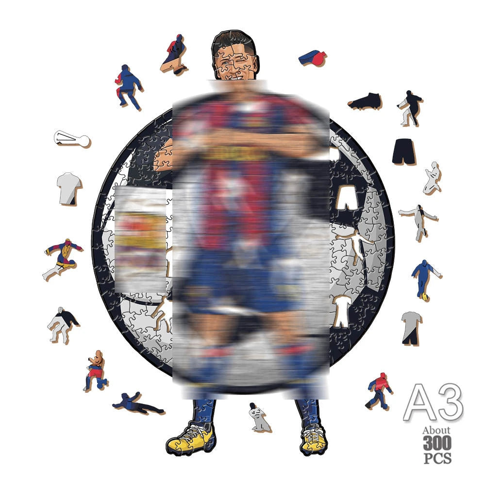 F.C. Barcelona 'Robert Lewandowski' 3D Wood Jigsaw Puzzle