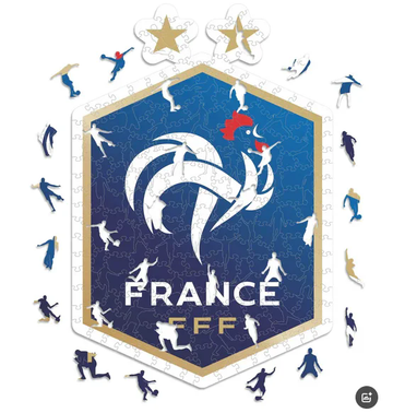 France National Team 'Les Bleus' Logo 3D Wood Jigsaw Puzzle