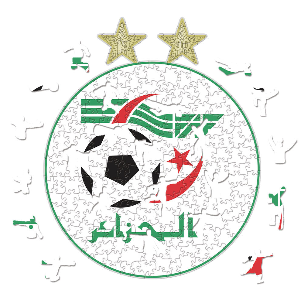 Algeria National Team 'Les Fennecs' Logo 3D Wood Jigsaw Puzzle