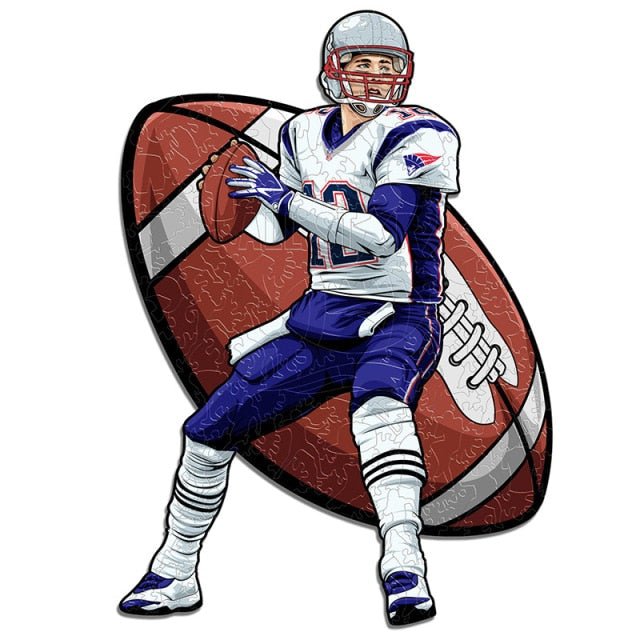 football-tom-brady-3d-wood-jigsaw-puzzle